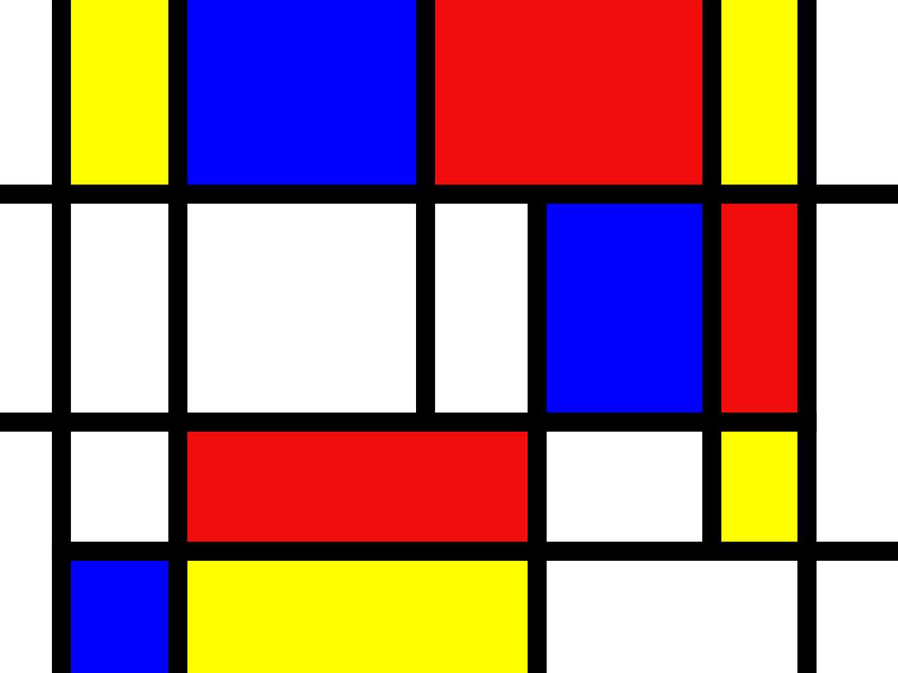 Arte Mondrian puzzle online