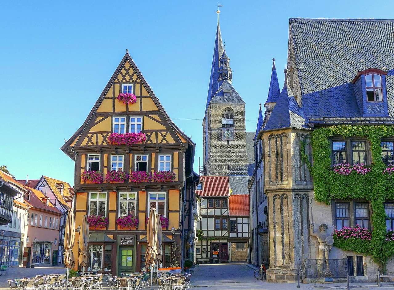Mercado de cuentos de hadas (Quedlinburg, Alemania) rompecabezas en línea