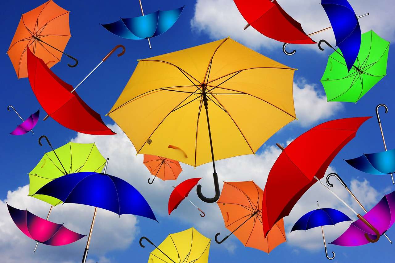 Цвет зонтика пазл онлайн