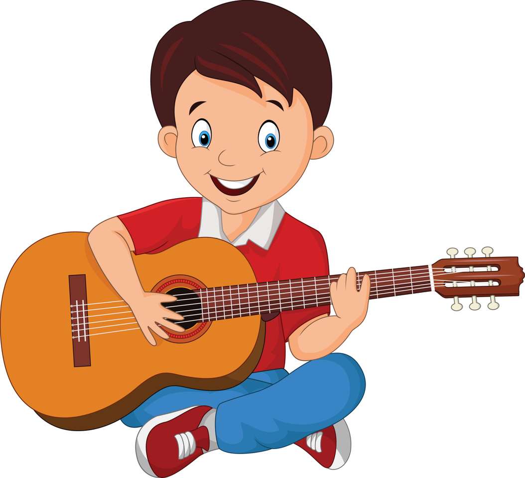 αγόρι που παίζει κιθάρα online παζλ
