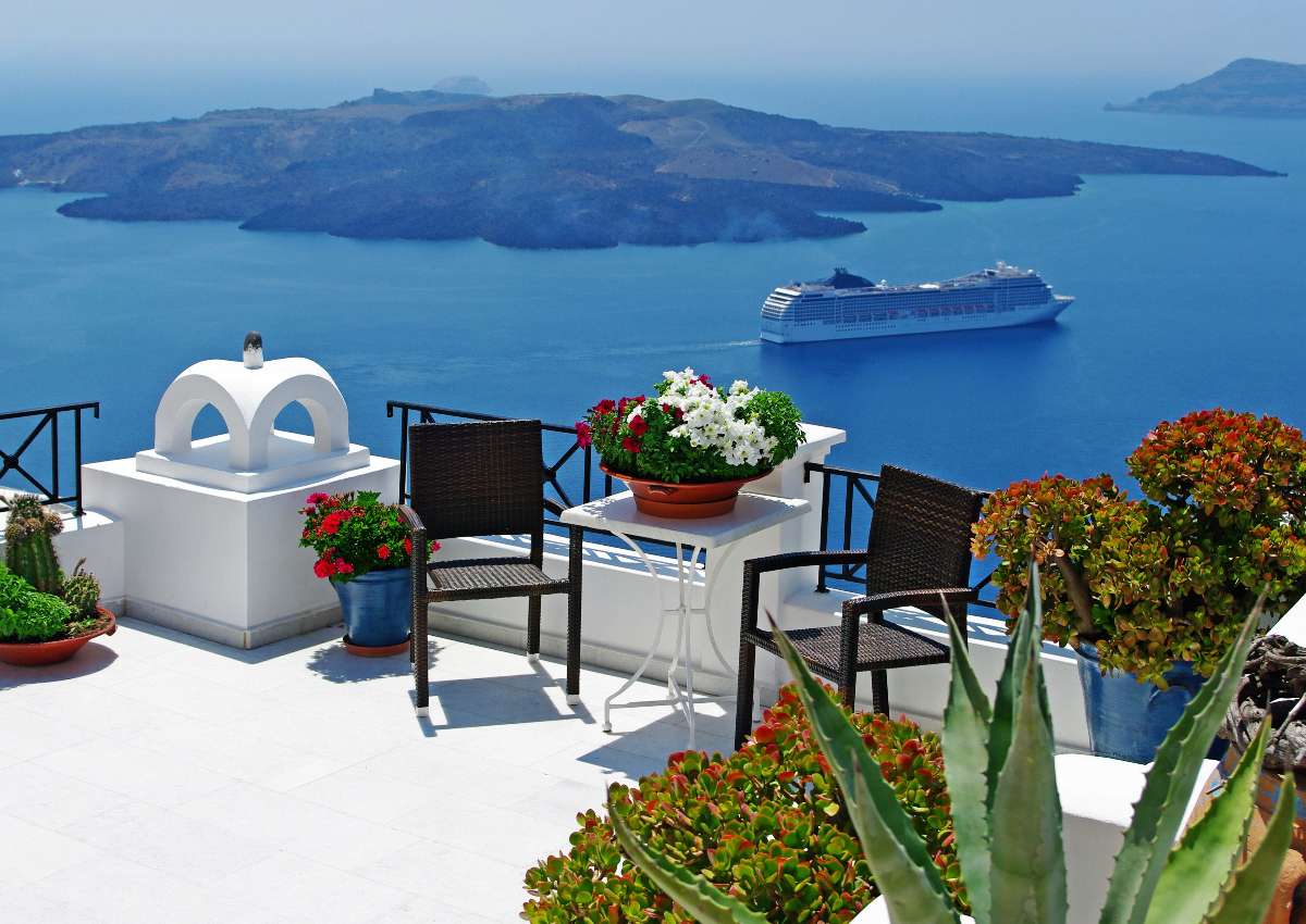 Grecia-un lugar paradisíaco en Santorini rompecabezas en línea