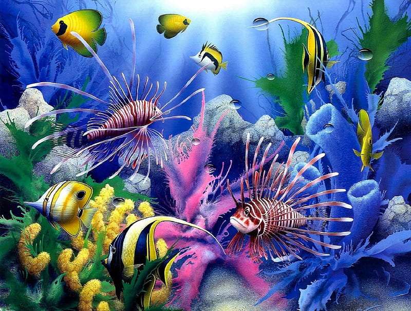 Изненадващи цветове на морското дъно онлайн пъзел