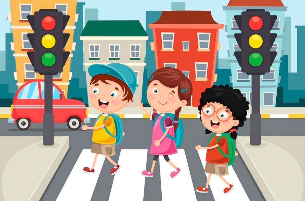 Kinder und die Straße Online-Puzzle