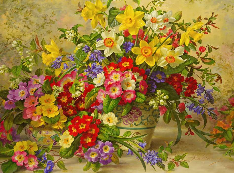 Ανοιξιάτικα λουλούδια, δώρα της άνοιξης για εμάς :) παζλ online