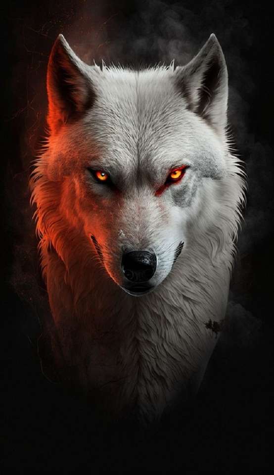 λευκό λύκος online παζλ