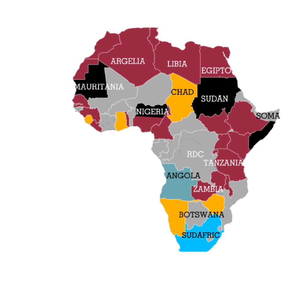 mapa Afriky skládačky online