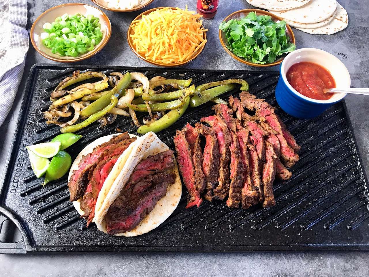 Grillen von Steak-Tacos Online-Puzzle