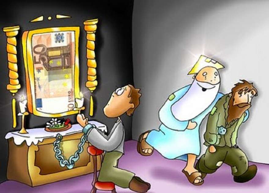 Jézus és a szegények online puzzle