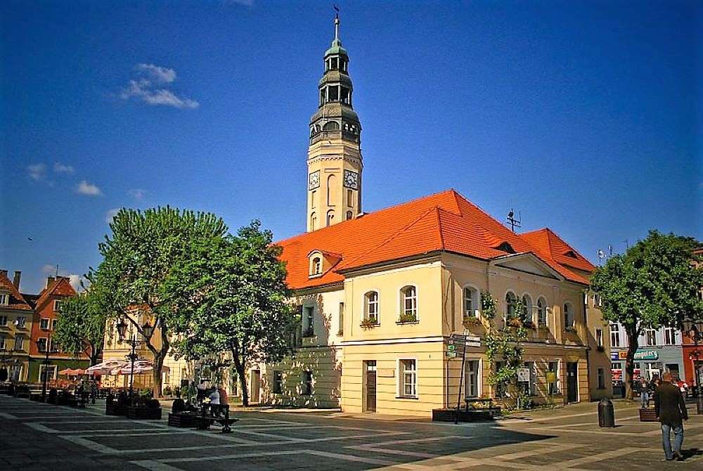 Grünberg stad i Polen pussel på nätet