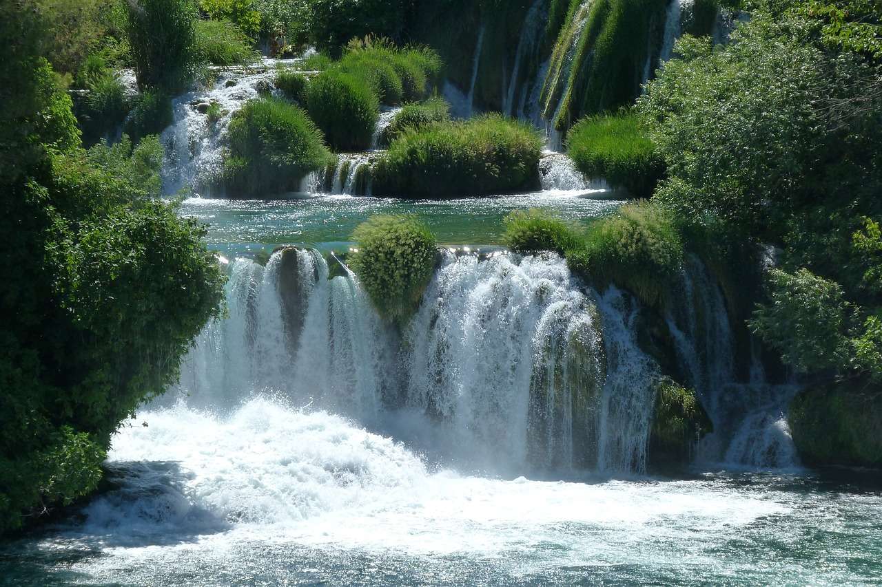 Водопад Крка Хорватия онлайн-пазл