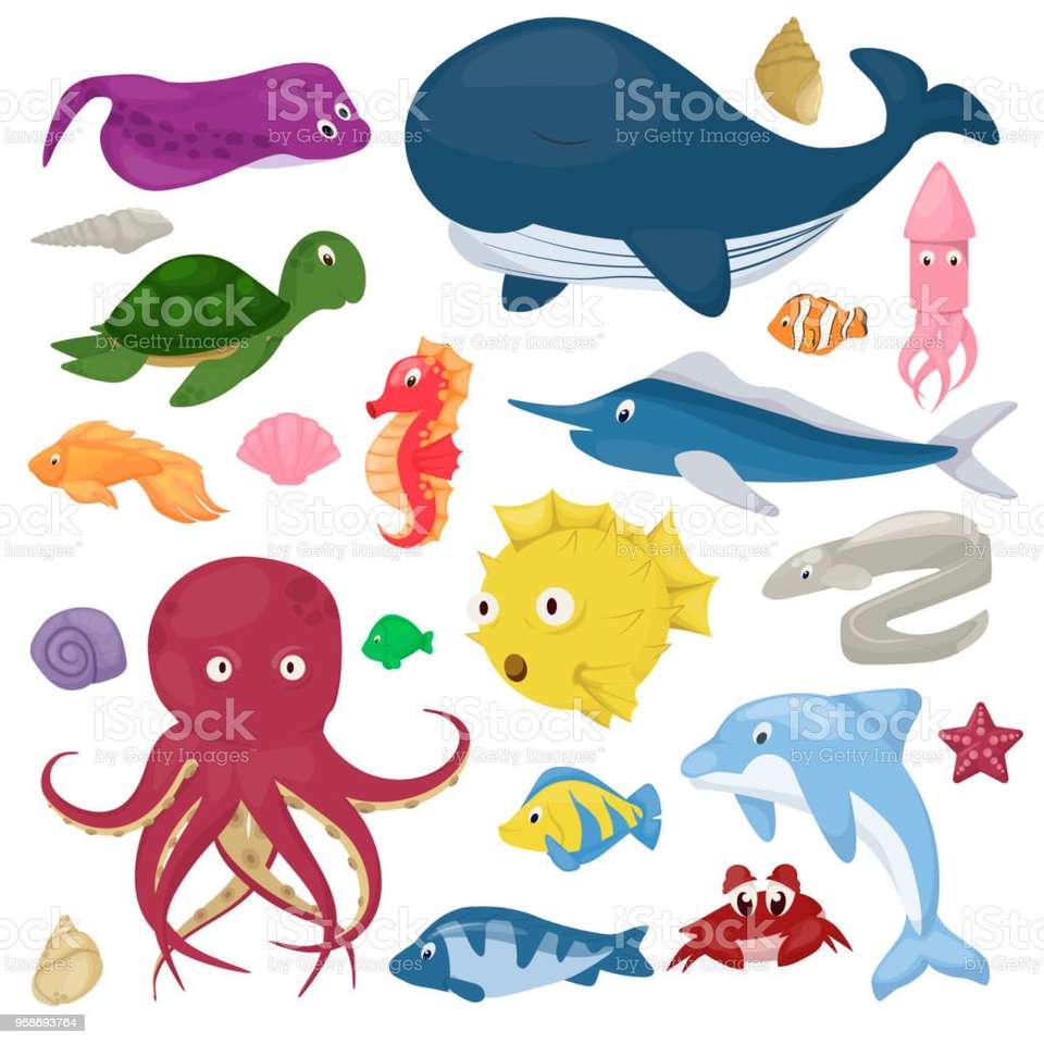 Морські тварини онлайн пазл