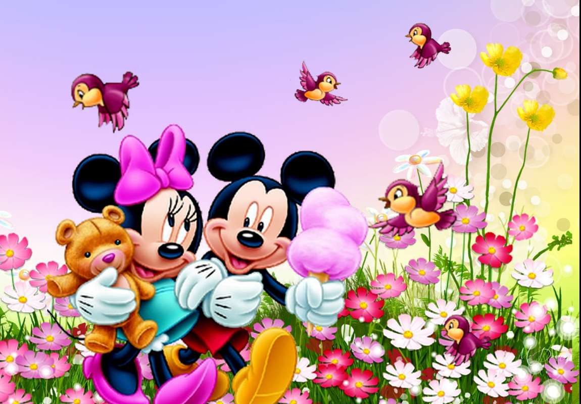 Musse och Minnie Sommarnöje-Mickeys sommarnöje Pussel online
