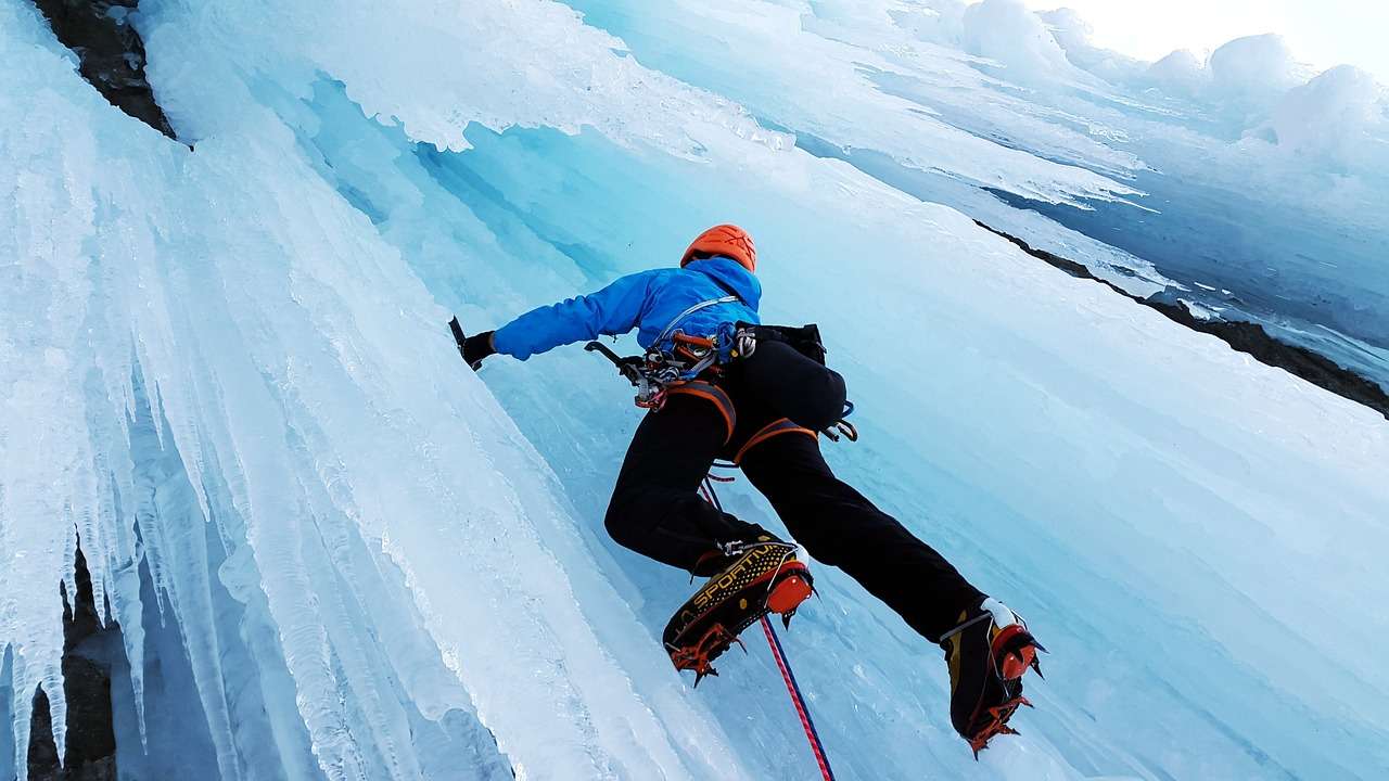 Ледено катерене Екстремни спортове онлайн пъзел