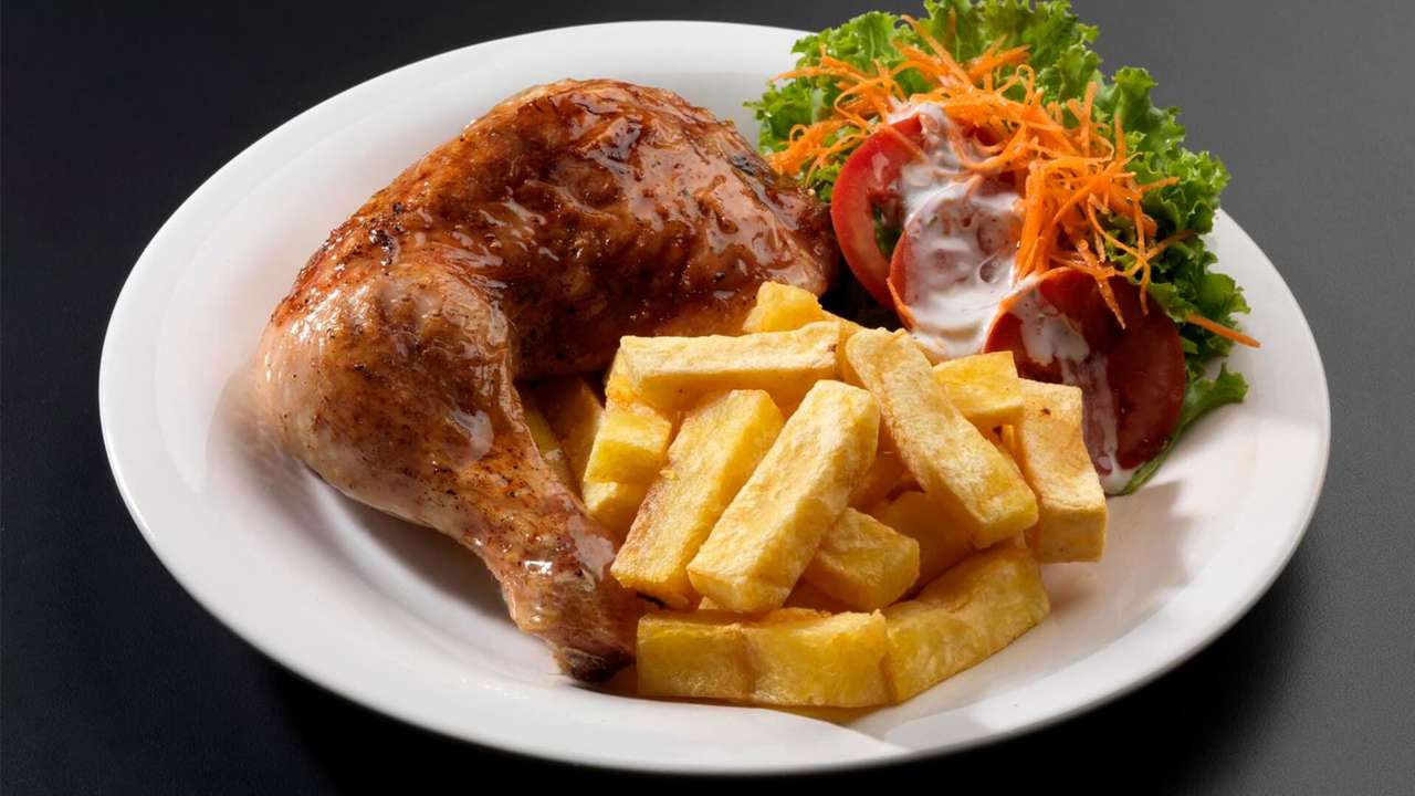 grillezett csirke étel enni kirakós online