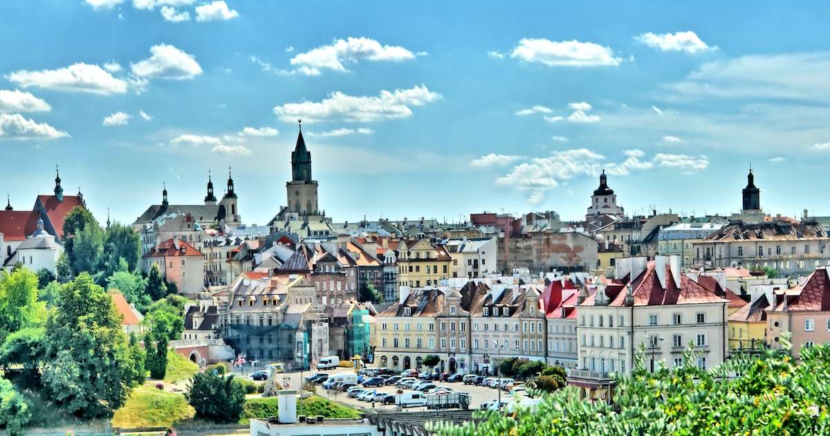 Staden Lublin i Polen Pussel online