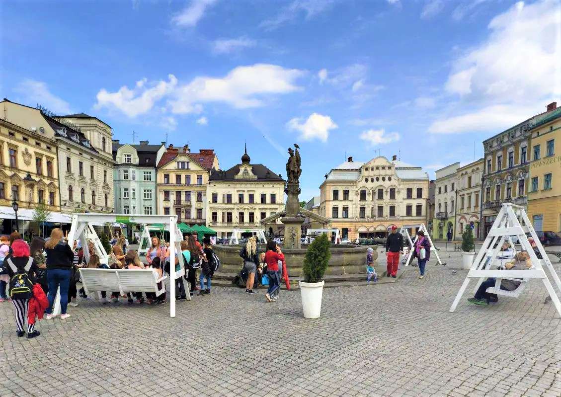 Stad van Cieszyn in Polen legpuzzel online