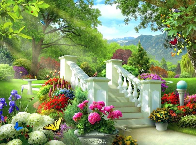Величествена градина онлайн пъзел