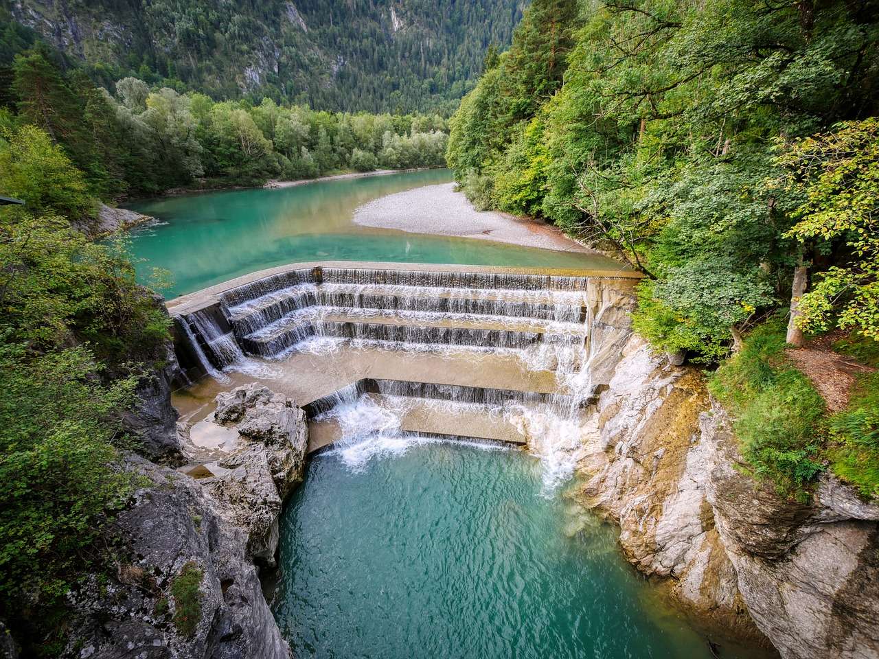 Lechfall vattenfall Pussel online