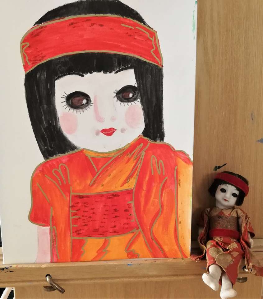 Watercolor / chinese doll online puzzle