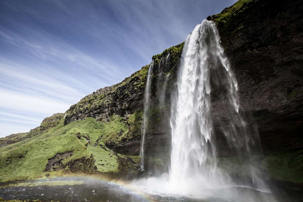 Водоспад Сельяландсфосс Ісландія онлайн пазл