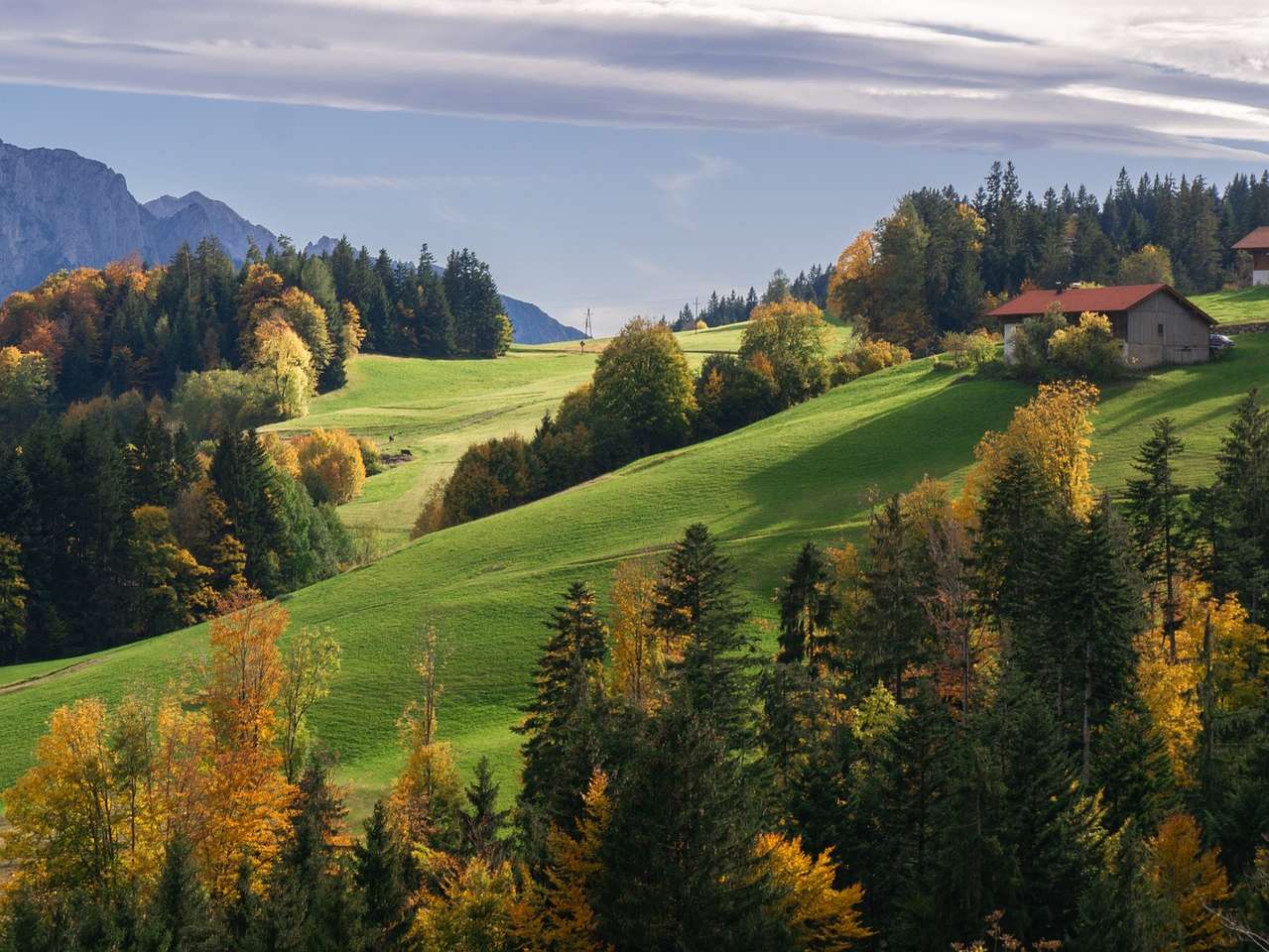 Landschaft Herbstfarben Online-Puzzle