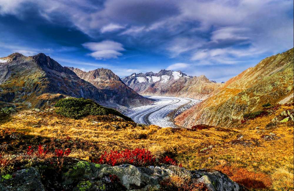 Швейцария - най-големият ледник Алеч онлайн пъзел