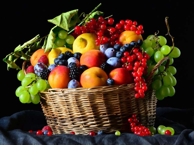 Cesta de frutas direto da horta :) quebra-cabeças online