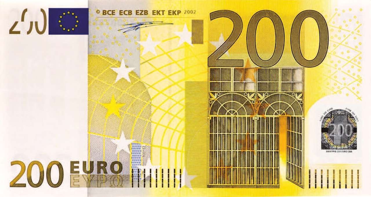 Billete de 200 euros rompecabezas en línea