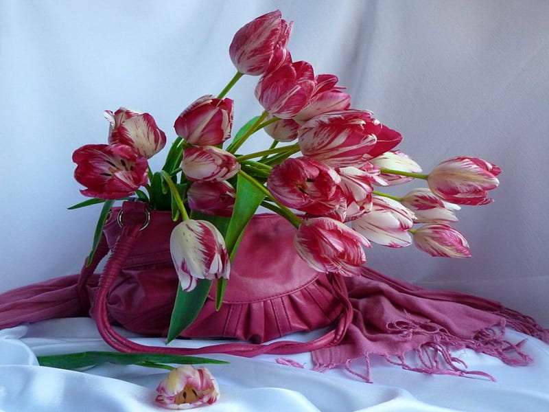 Ramo melange de tulipanes rompecabezas en línea