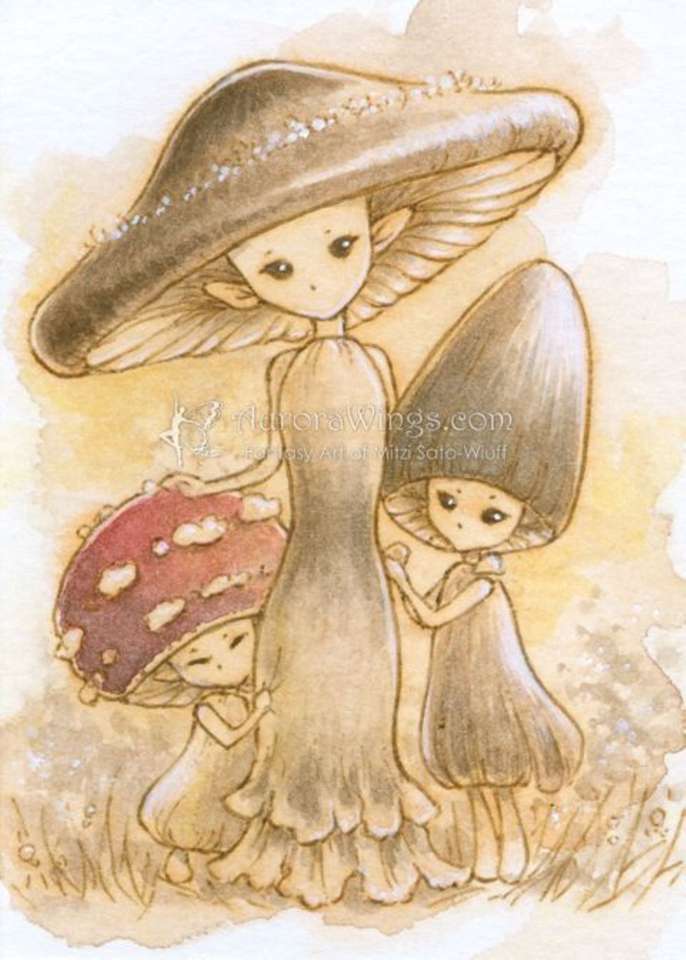 de paddenstoelenfamilie legpuzzel online