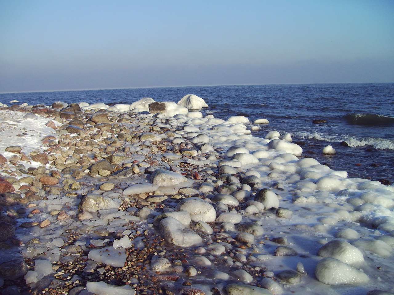 Costa de la bahía de invierno rompecabezas en línea