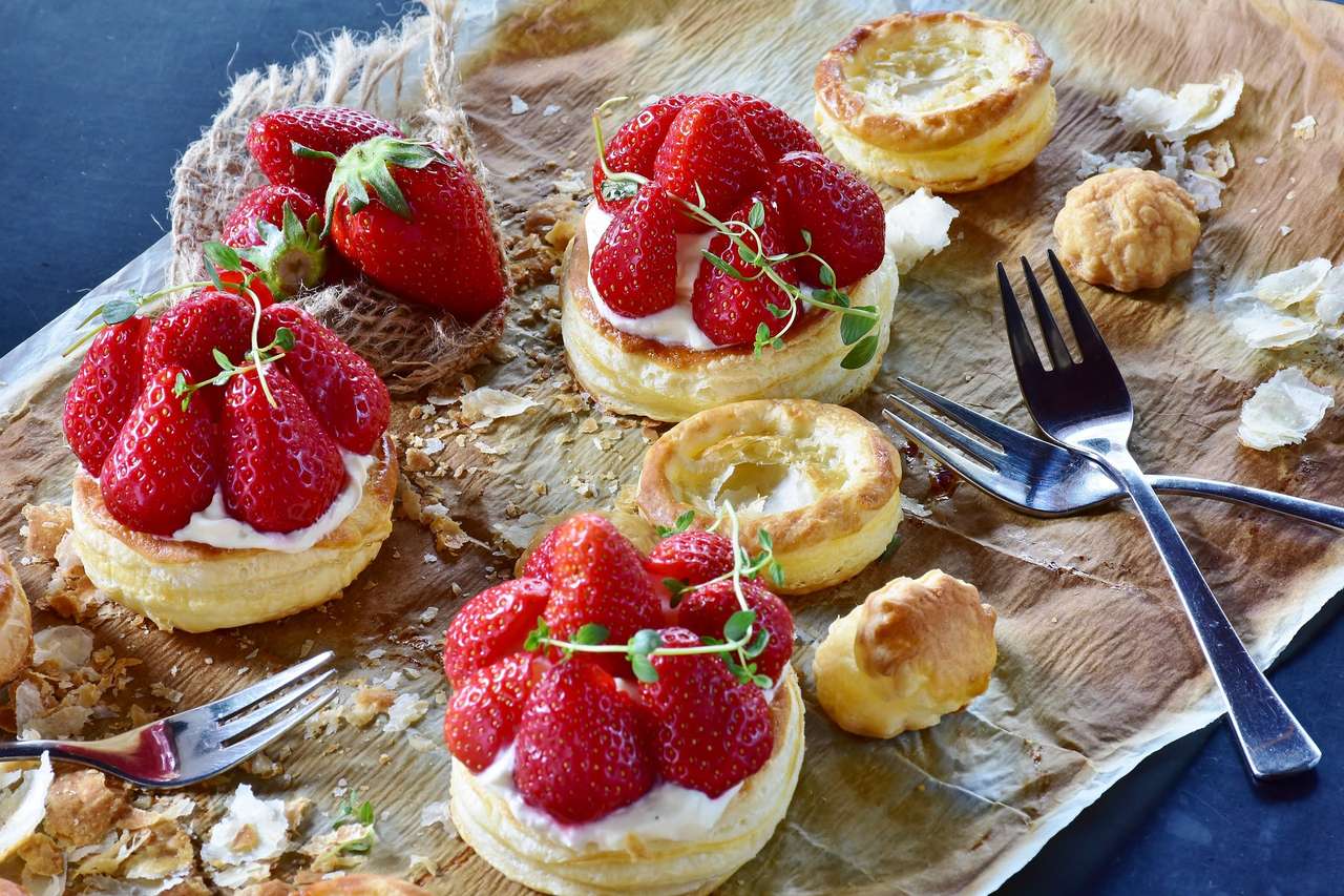 Μπισκότα με φράουλες παζλ online