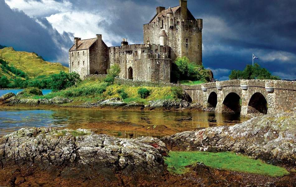 Шотландия, замок Эйлен-Донан онлайн-пазл