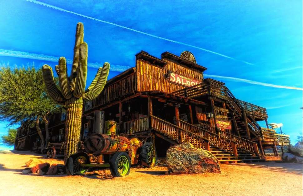 '' Saloon '' dans le désert à cette époque puzzle en ligne