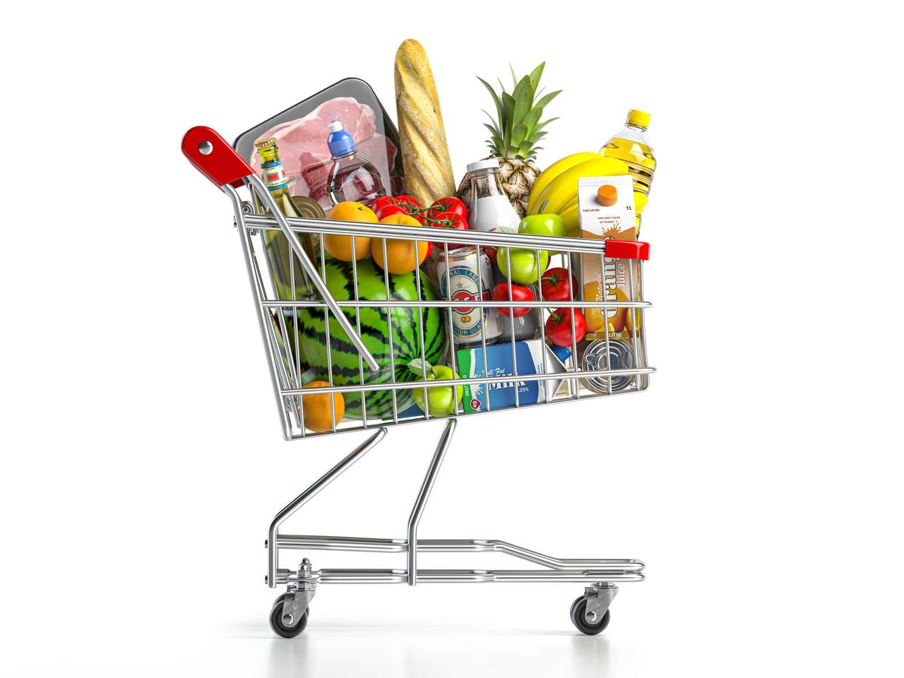Supermarket cart online puzzle