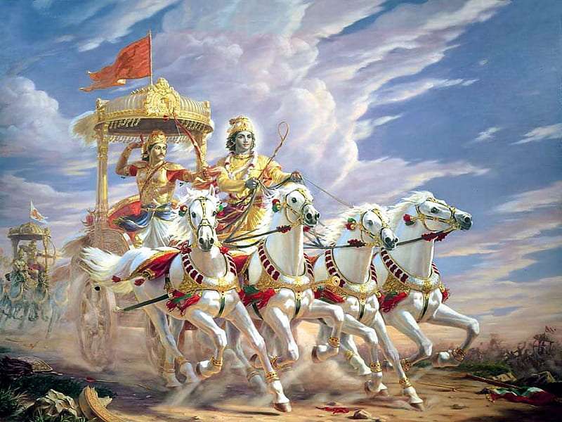 Mahabharata - Ινδική τέχνη παζλ online