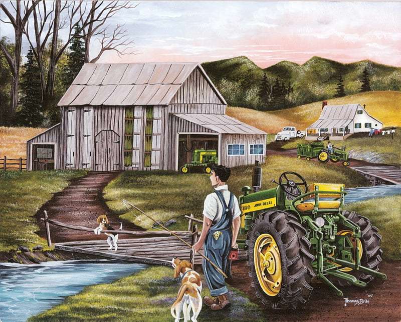 Poor Boy,'s Farm - Bella fattoria vicino al ruscello puzzle online
