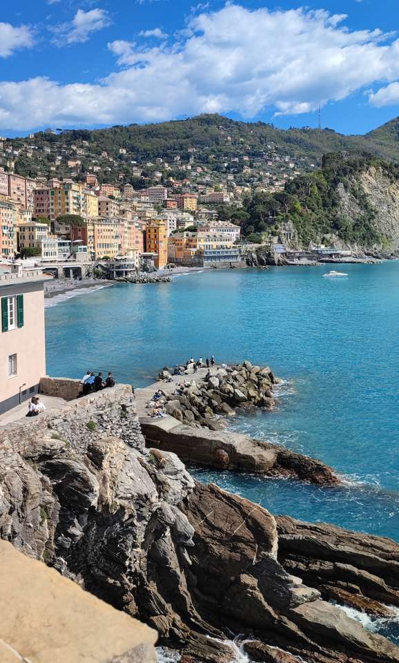 Camogli Ligurische Riviera di Levante, Genua, Italië legpuzzel online