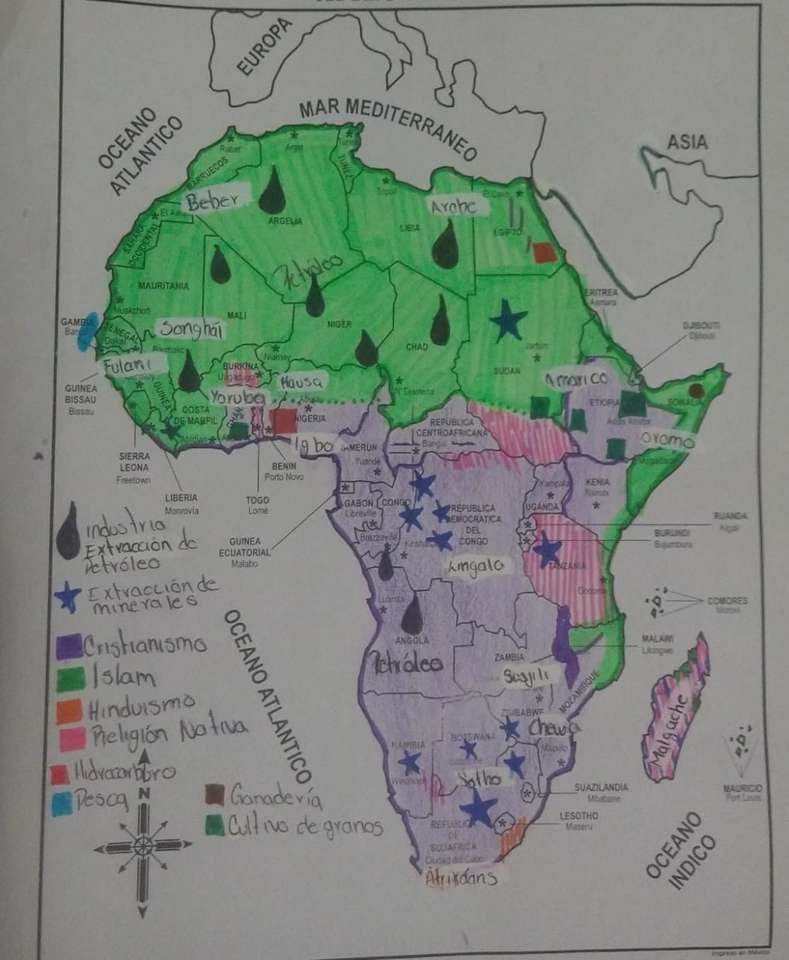 Религии, языки и экономика африканского континента пазл онлайн