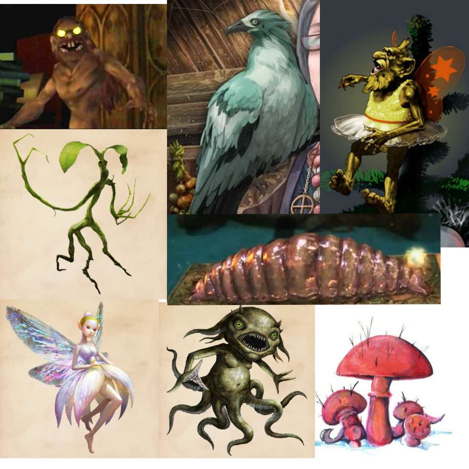 Creature magiche puzzle online