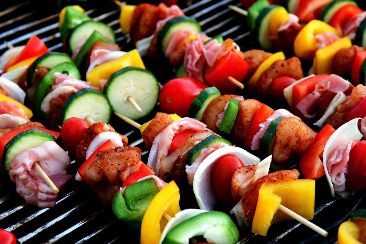 Barbecue, skewers online puzzle