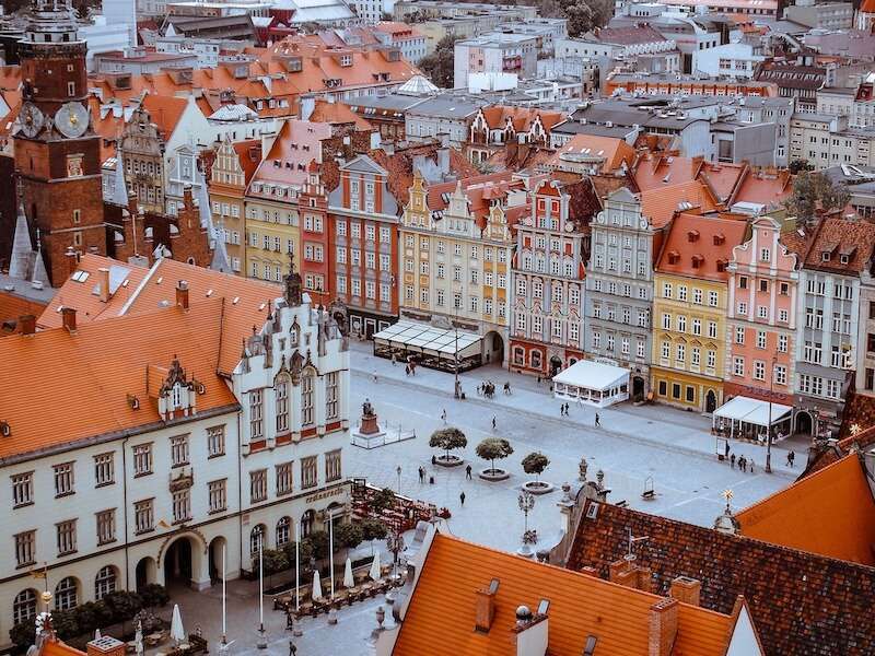 Staden Wroclaw i Polen pussel på nätet