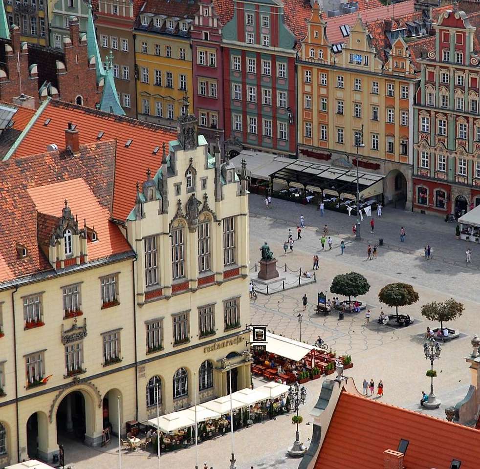 Staden Wroclaw i Polen Pussel online