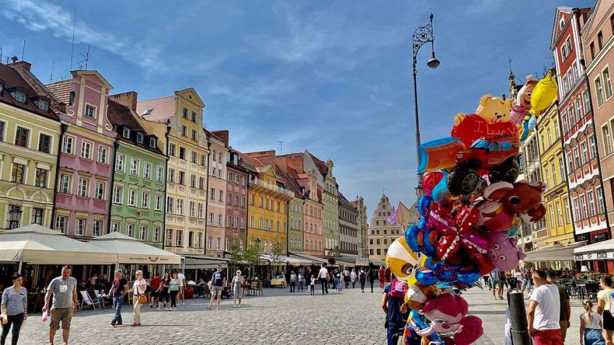 Staden Wroclaw i Polen pussel på nätet