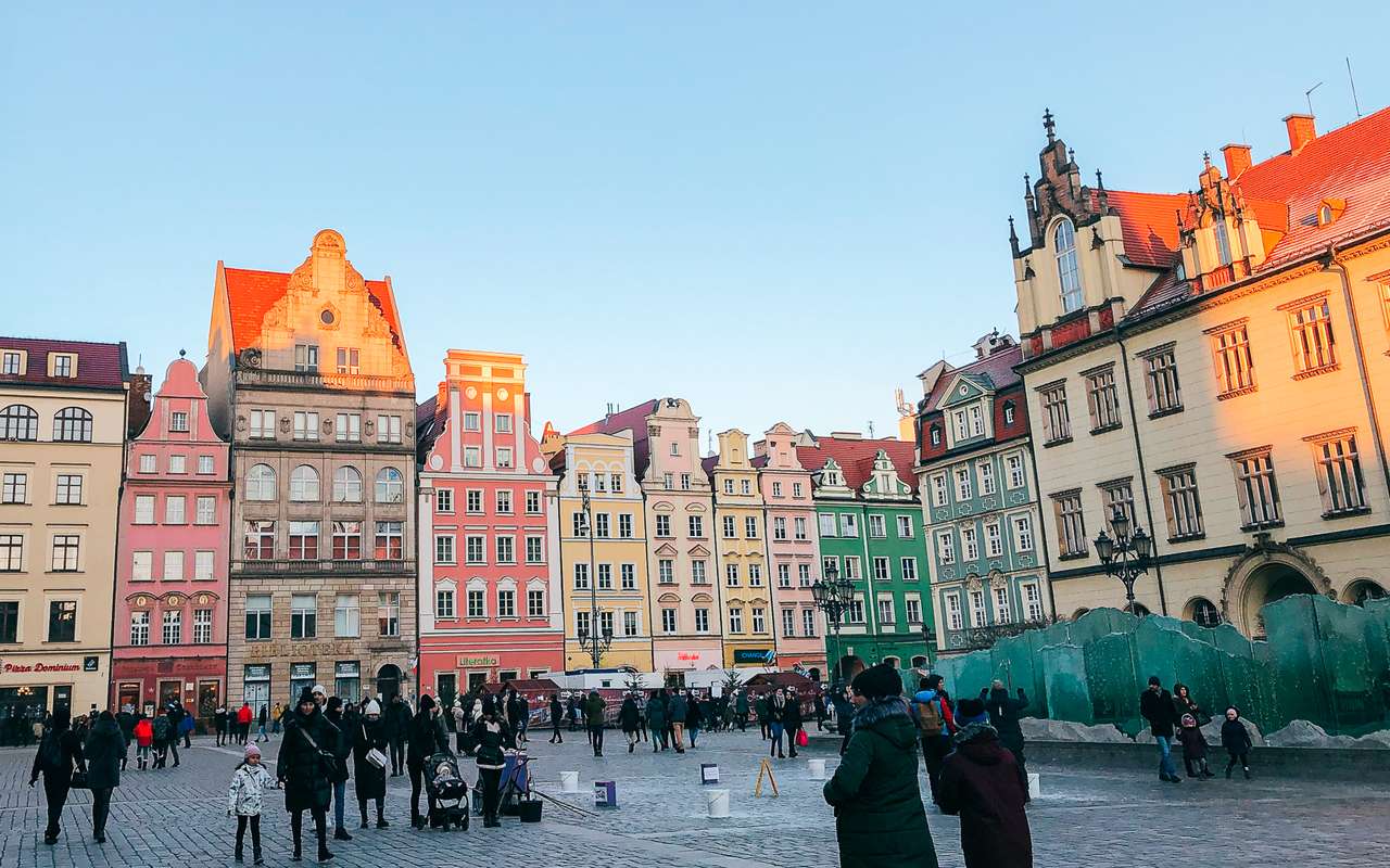 Stad Wroclaw in Polen online puzzel