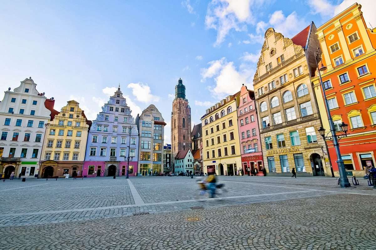 Staden Wroclaw i Polen pussel på nätet