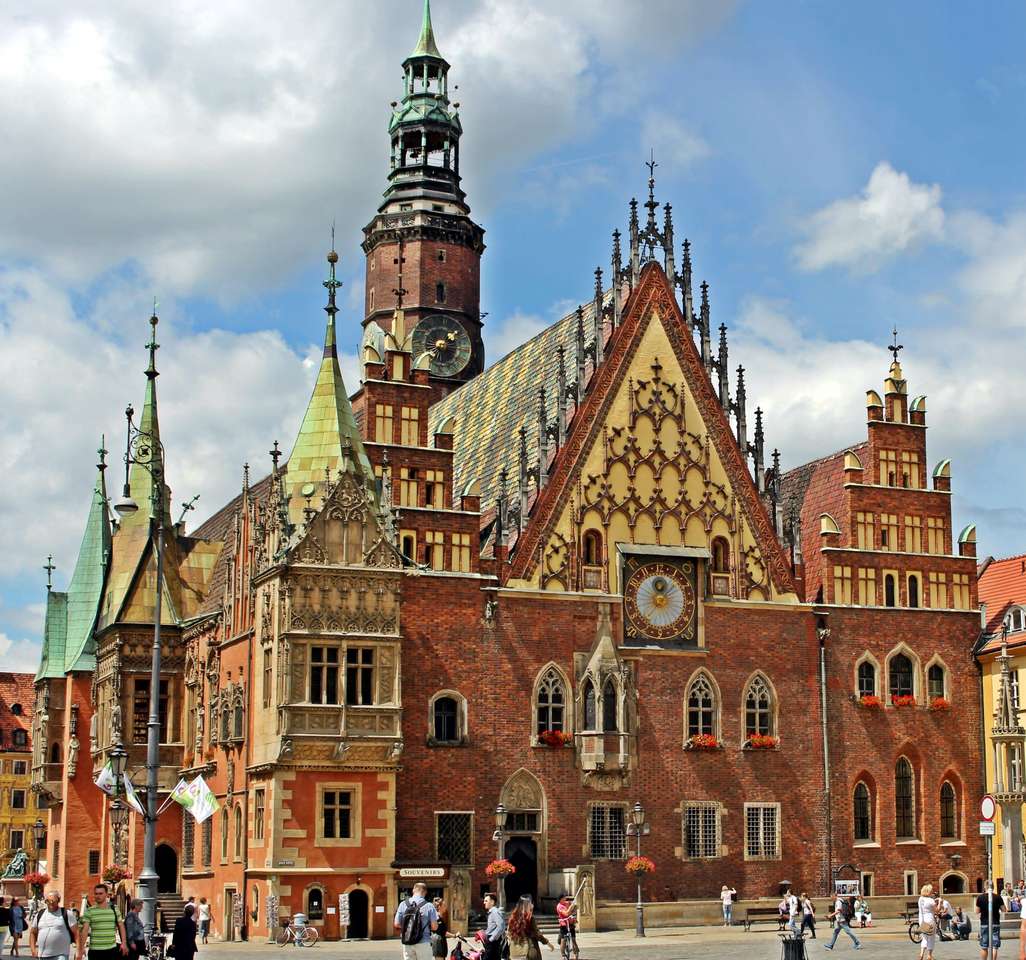 Город Вроцлав в Польше пазл онлайн