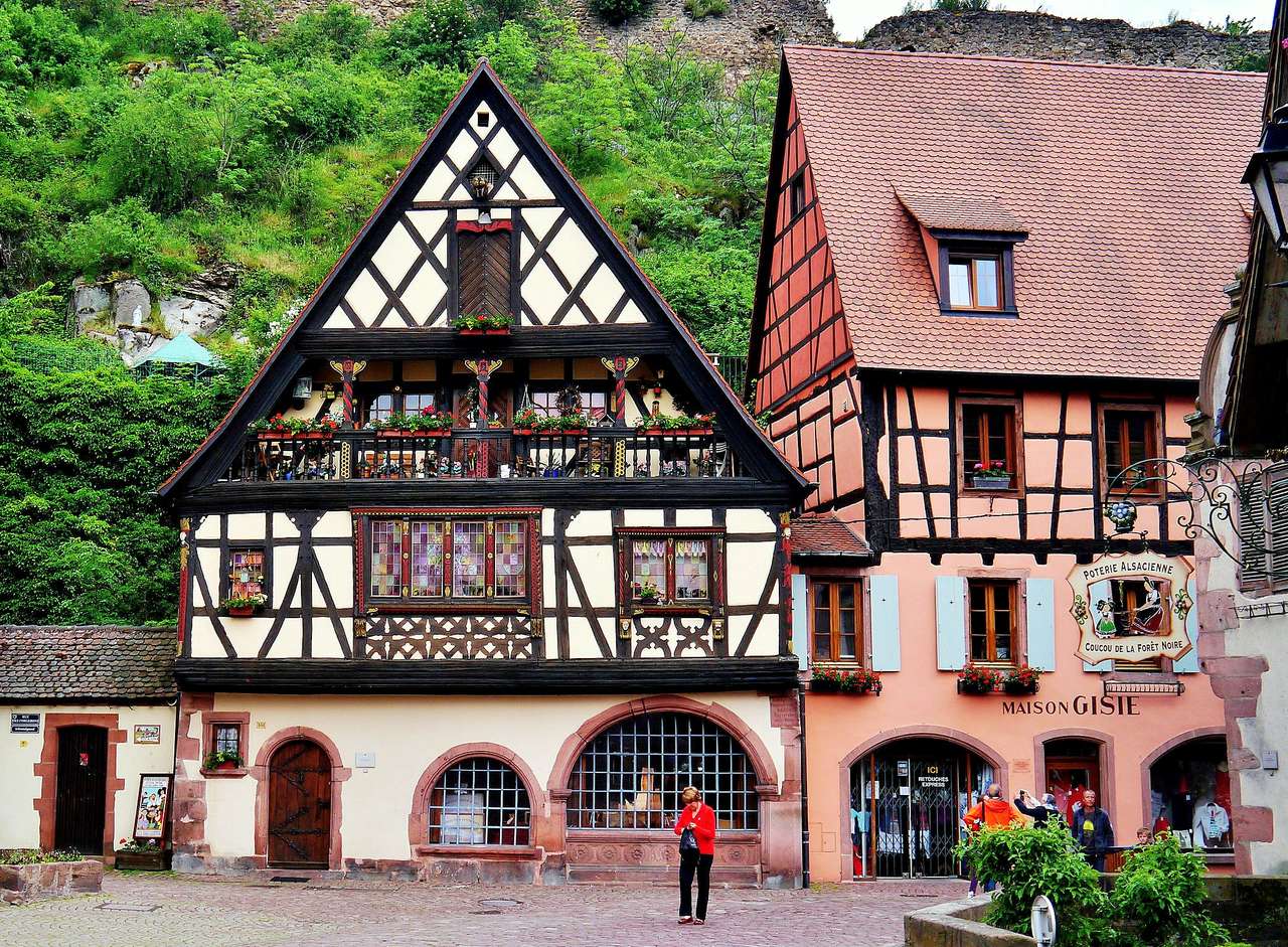 Gamla stan, Kaysersberg (Frankrike, Alsace) Pussel online