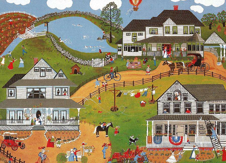Three White Houses jigsaw puzzle online