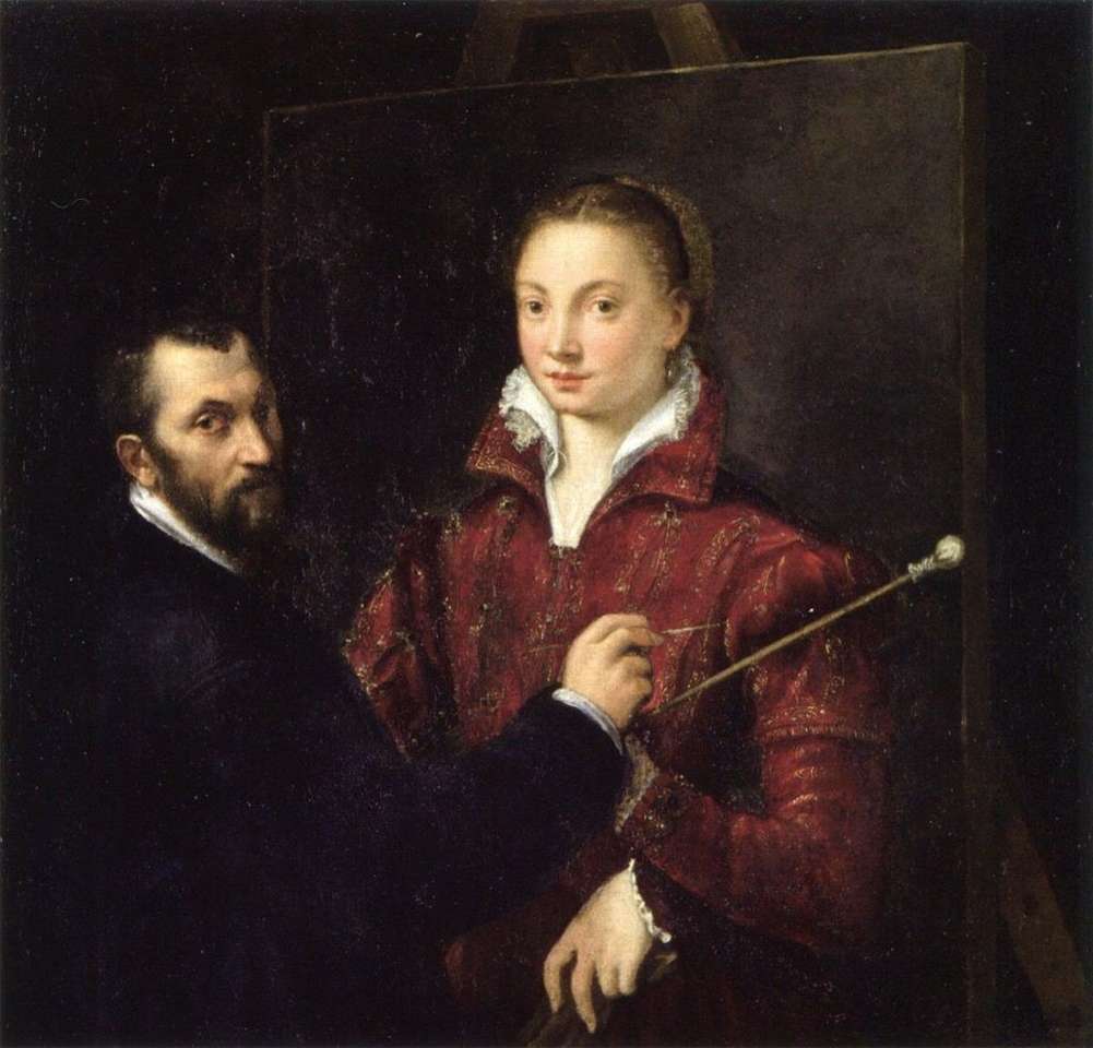 Bernardino Campi Pintura Sofonisba Anguissola quebra-cabeças online